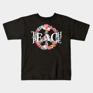 Hippie Teach Peace Kids T-Shirt